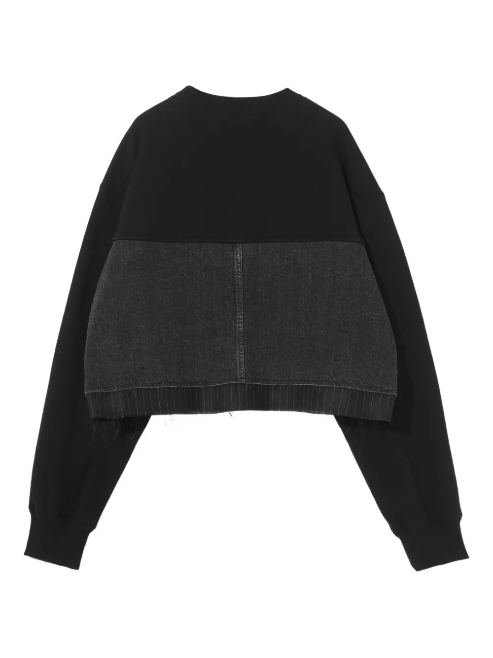 Undercover Cropped sweater met denim vlak Zwart
