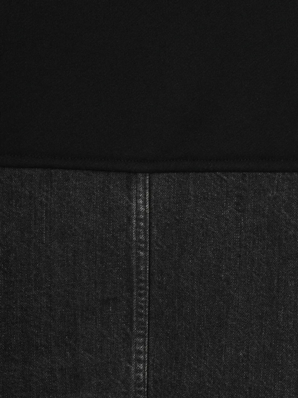 Undercover Cropped sweater met denim vlak Zwart