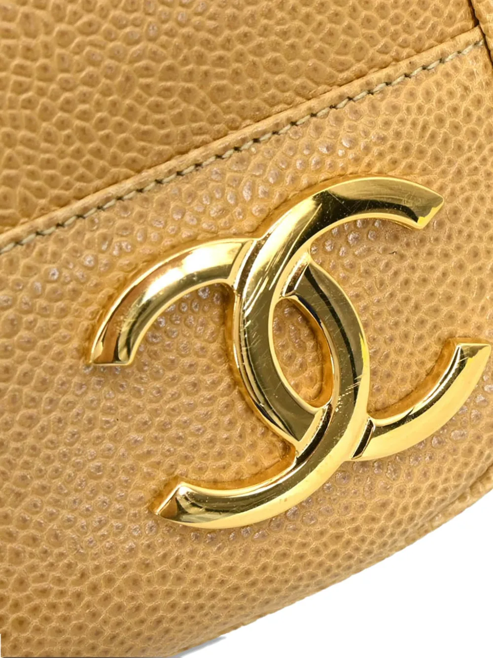 Pre-owned Chanel 1995 Triple Cc Shoulder Bag In Neutral
