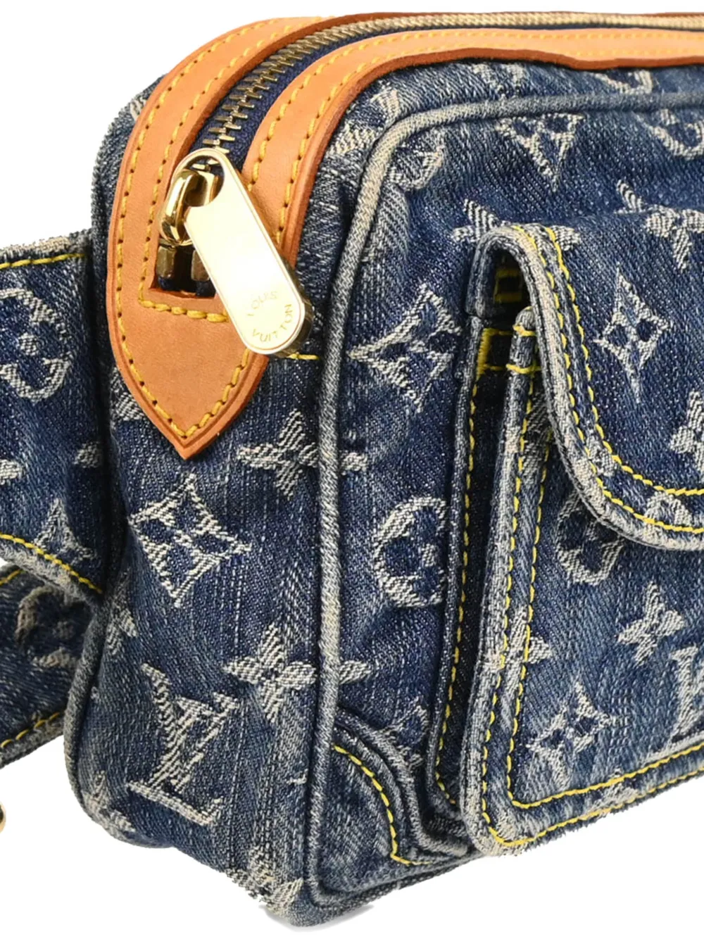 Pre-owned Louis Vuitton 2007 Monogram Denim Belt Bag