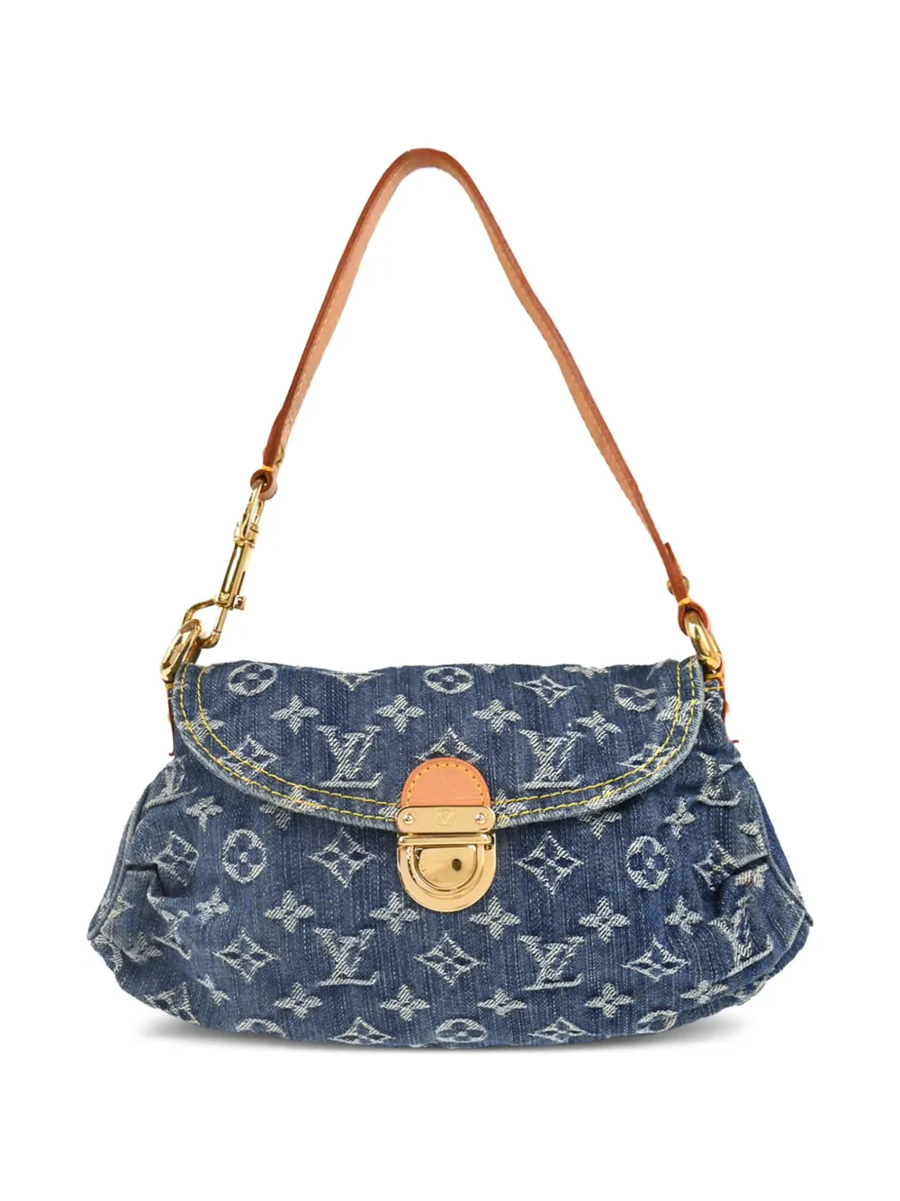Pre-owned Louis Vuitton 2006 Mini Monogram Denim Shoulder Bag