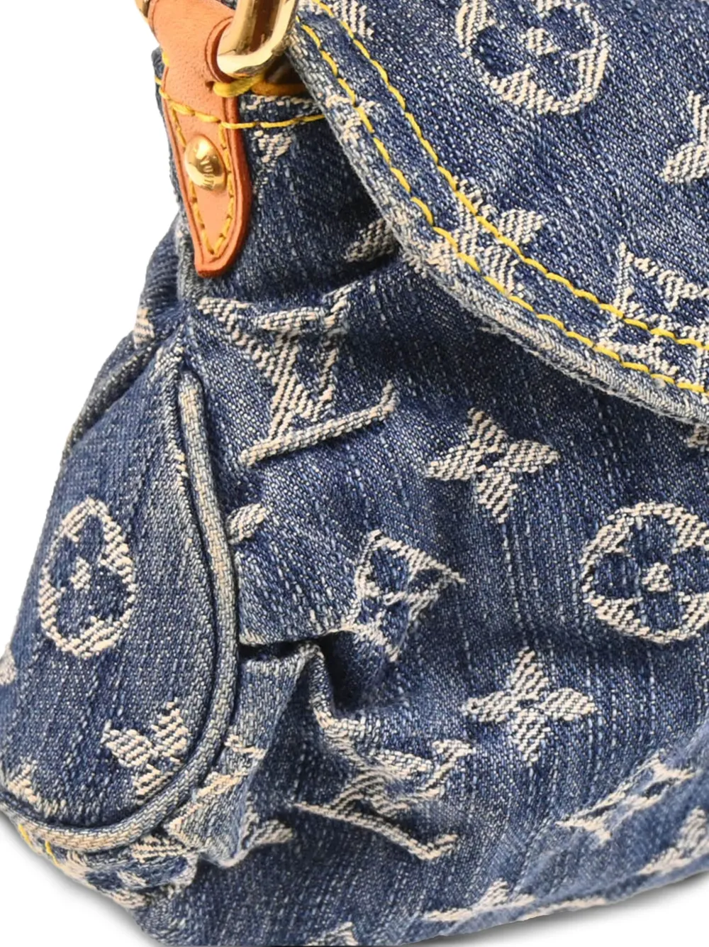 Pre-owned Louis Vuitton 2006 Mini Monogram Denim Shoulder Bag