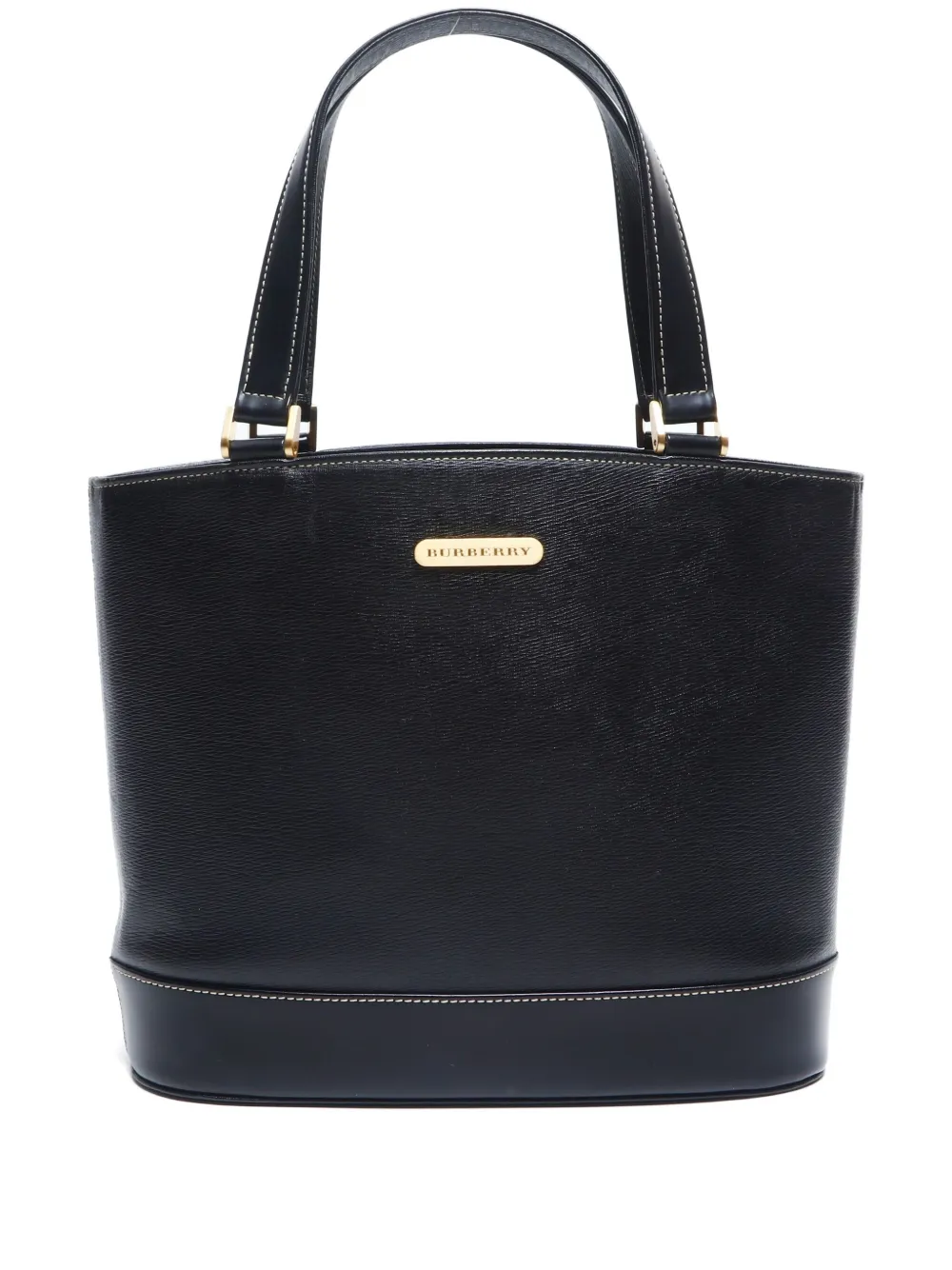 Pre-owned Burberry 1990-2010s Leather Bucket Bag