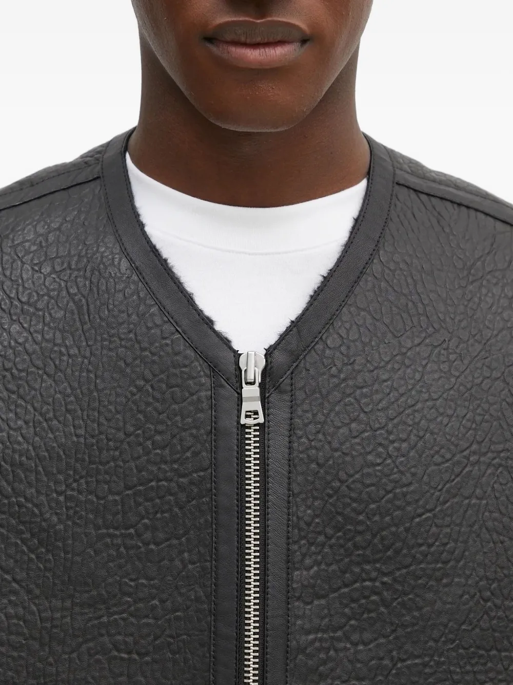 MKI Miyuki Zoku textured zip-front gilet Zwart