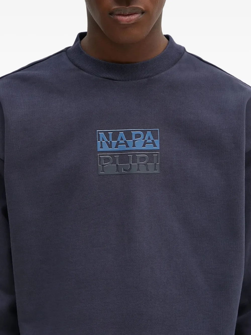 Napapijri logo-appliqué sweatshirt Blauw