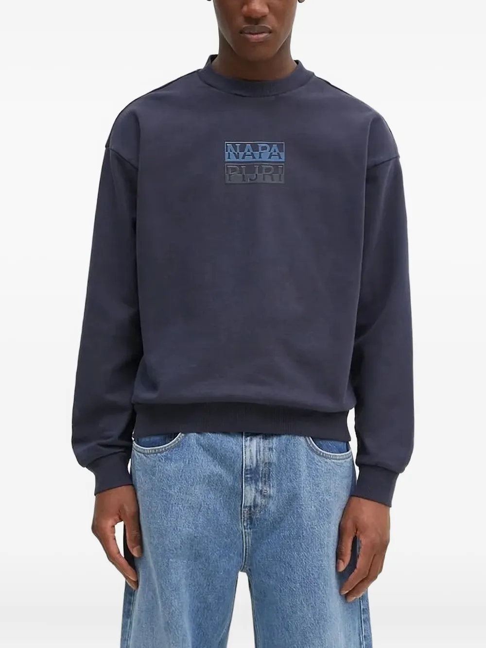 Napapijri logo-appliqué sweatshirt Blauw