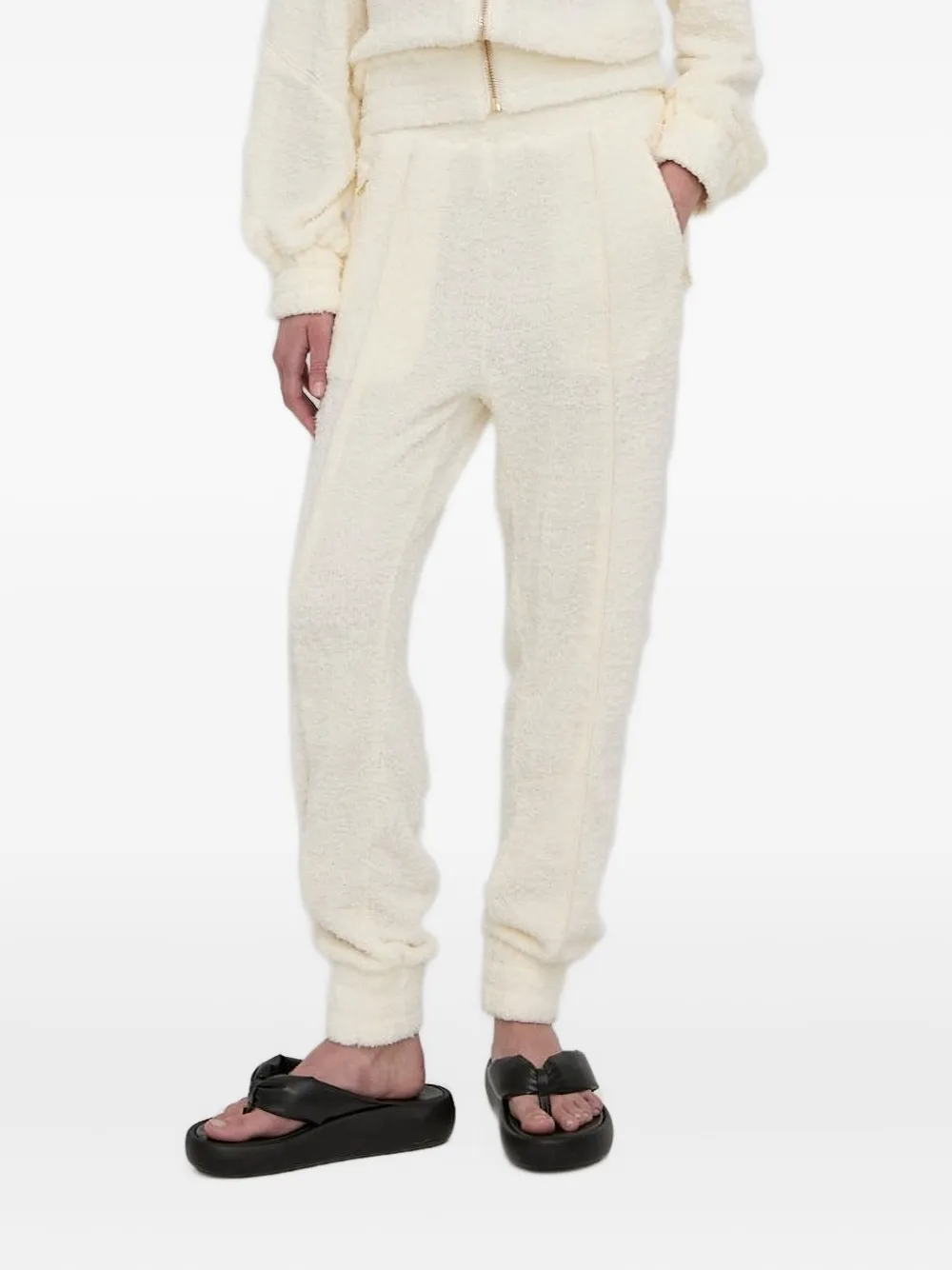 Notes Du Nord Textured Track Pants In Neutral