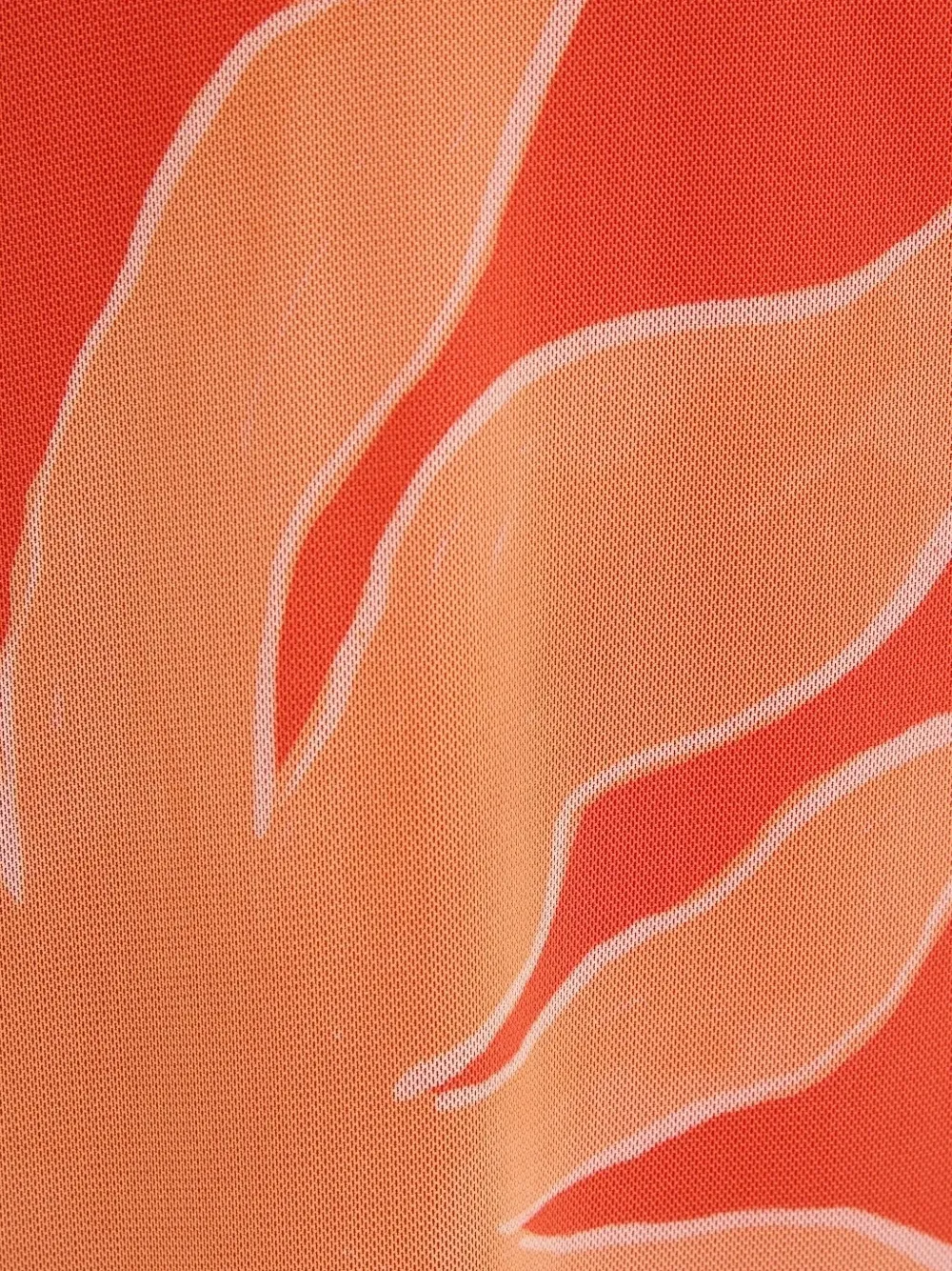 NEVER FULLY DRESSED Maxi-jurk met mesh en zonprint Oranje
