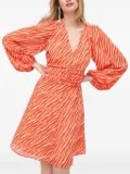 Notes du Nord zebra-print button-detailed mini dress - Orange