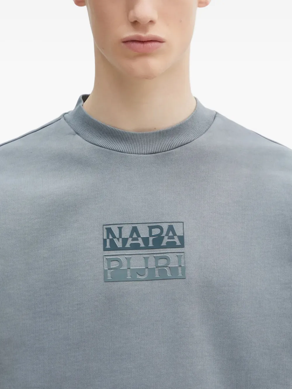 Napapijri Sweater met logoprint Grijs