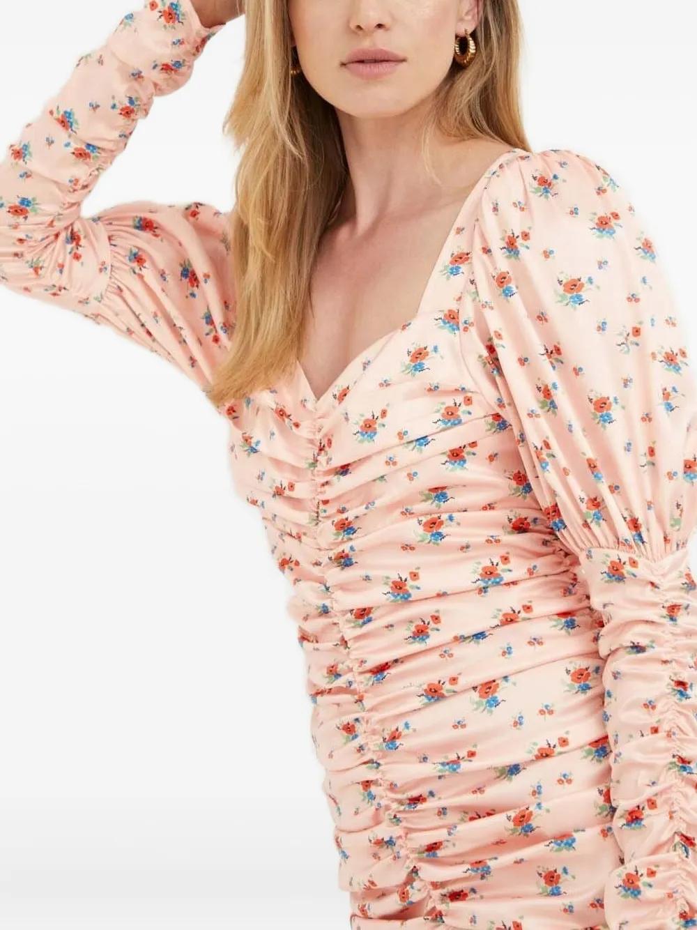 Notes du Nord Midi-jurk met bloemenprint Roze