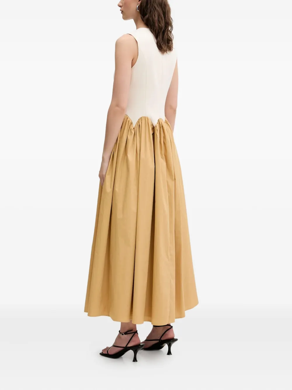 Never Fully Dressed Monika Scalloped-detail Midi Dress In Multi