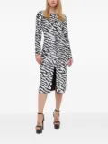 Notes du Nord zebra-print sequin-embellished midi dress - Black