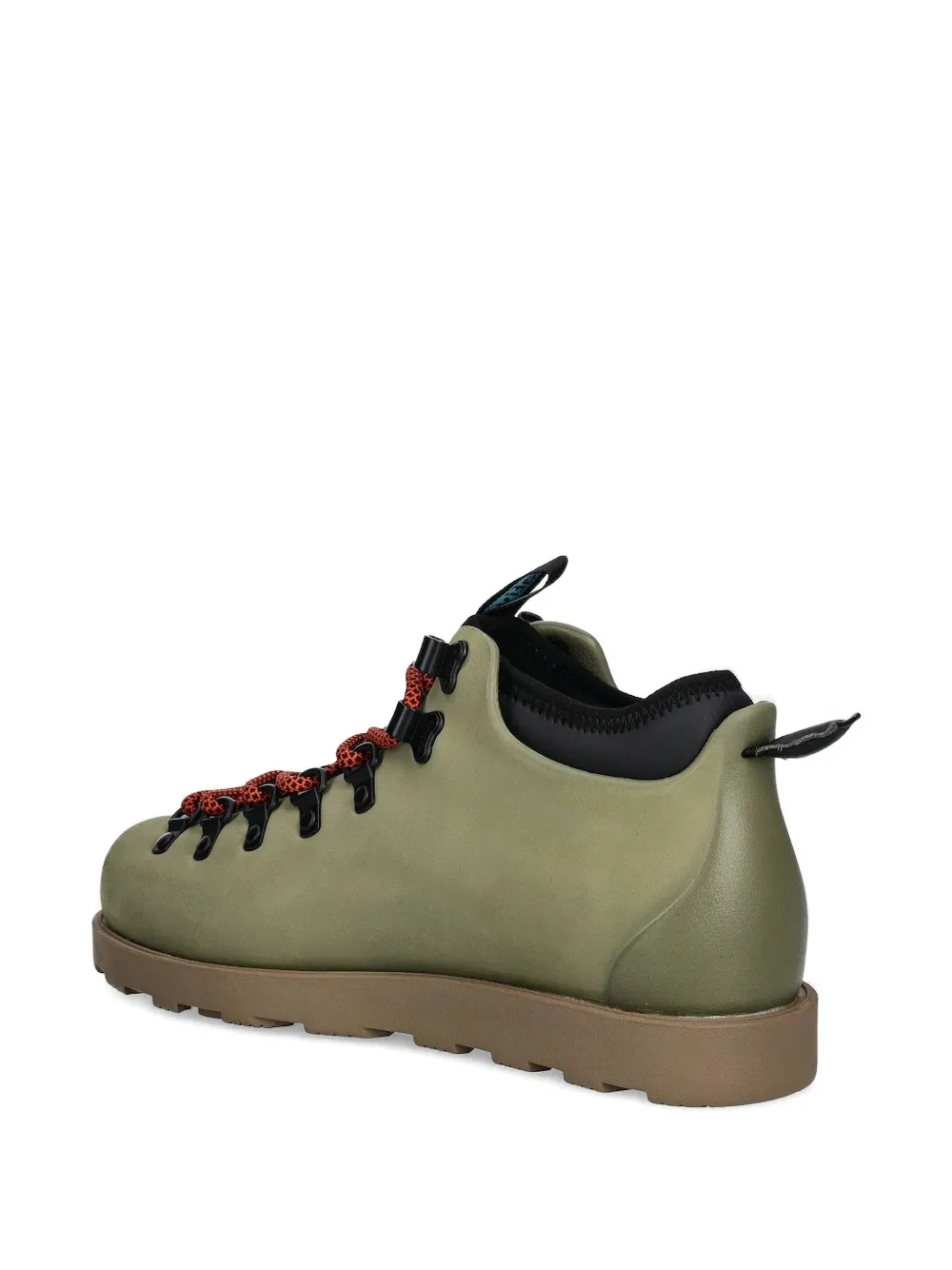 Native Buty Lace-up Rubber Boots In Green