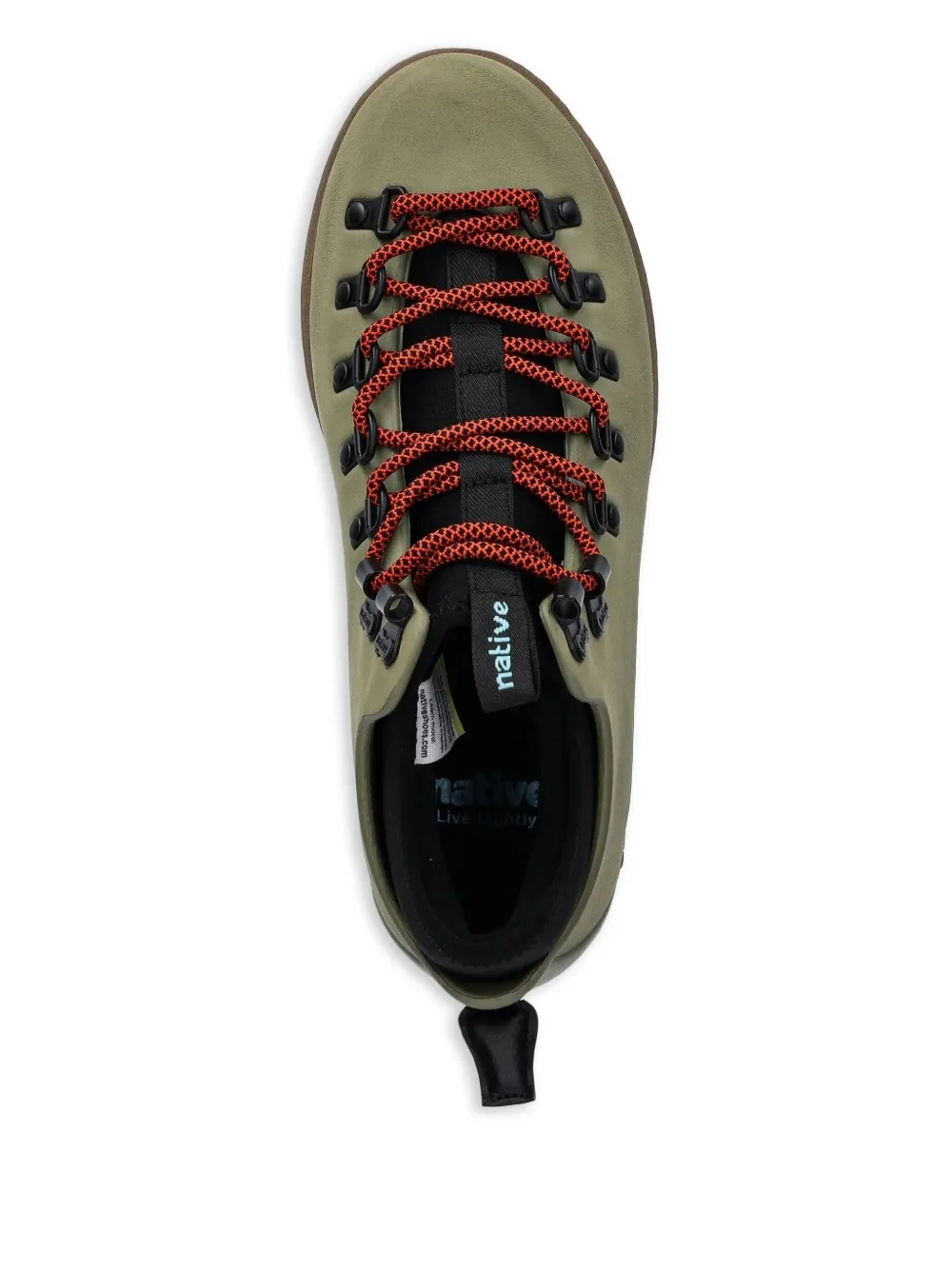 Native Buty Lace-up Rubber Boots In Green
