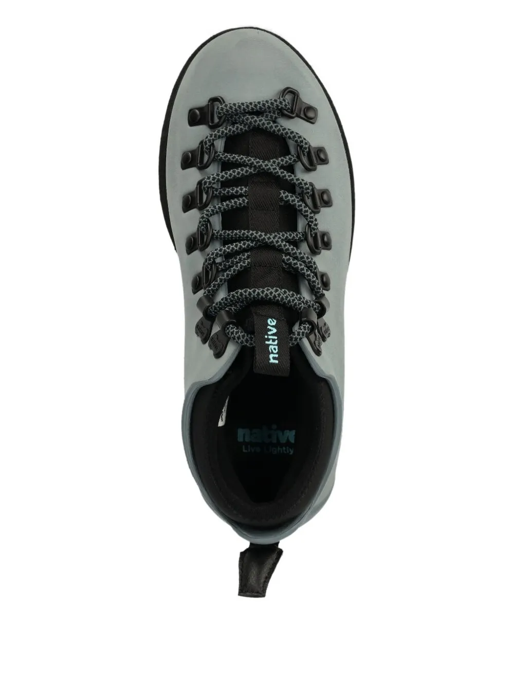 Native lace-up rubber boots Grey