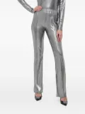 Notes du Nord metallic-ribbed trousers - Grey