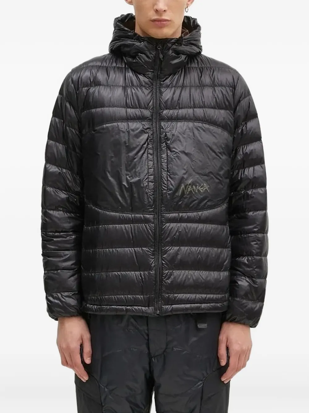 NANGA Ultilight hooded down jacket | Black | Image 1