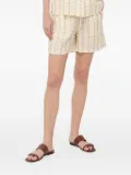 Notes du Nord floral-print ruffled shorts - Neutrals
