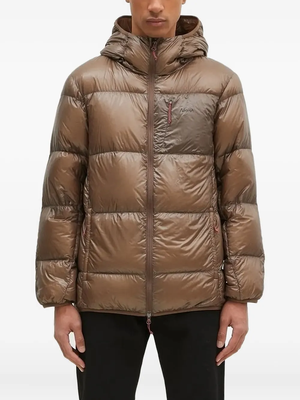 NANGA Mountain Lodge hooded down jacket - ブラウン NANGA Mountain Lodge hooded down jacket - ブラウン