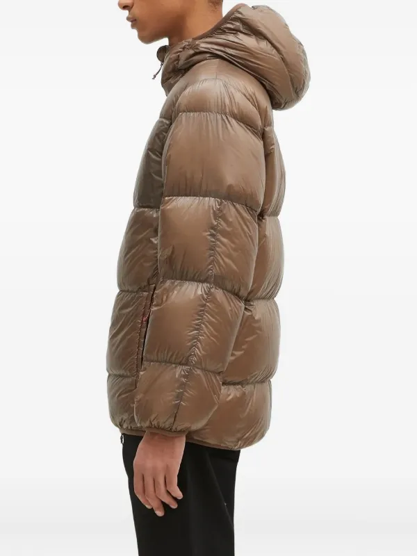 NANGA Mountain Lodge Hooded Down Jacket | Brown | FARFETCH CA
