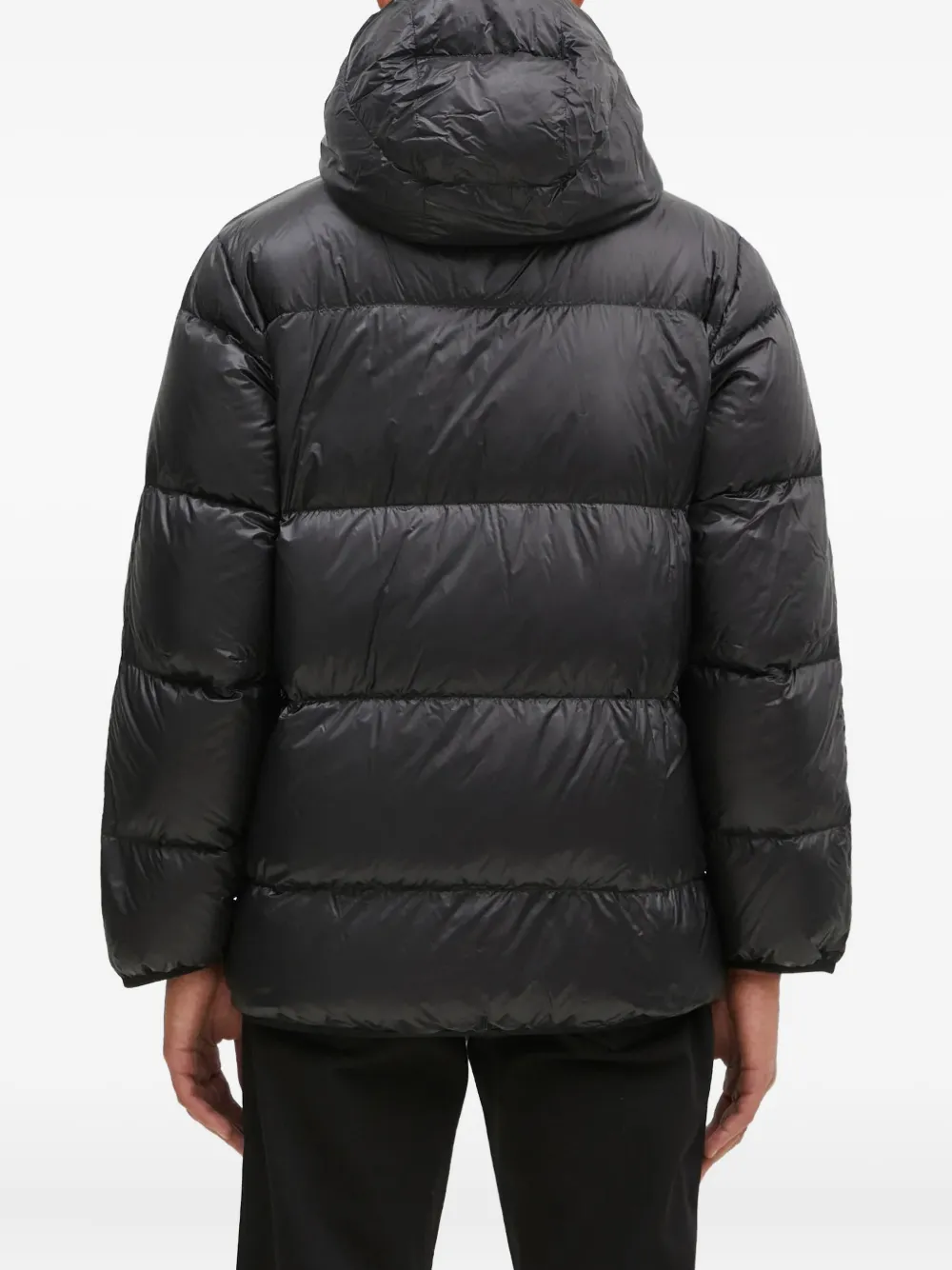 Nanga Mountain Lodge Hooded Down Jacket In Black