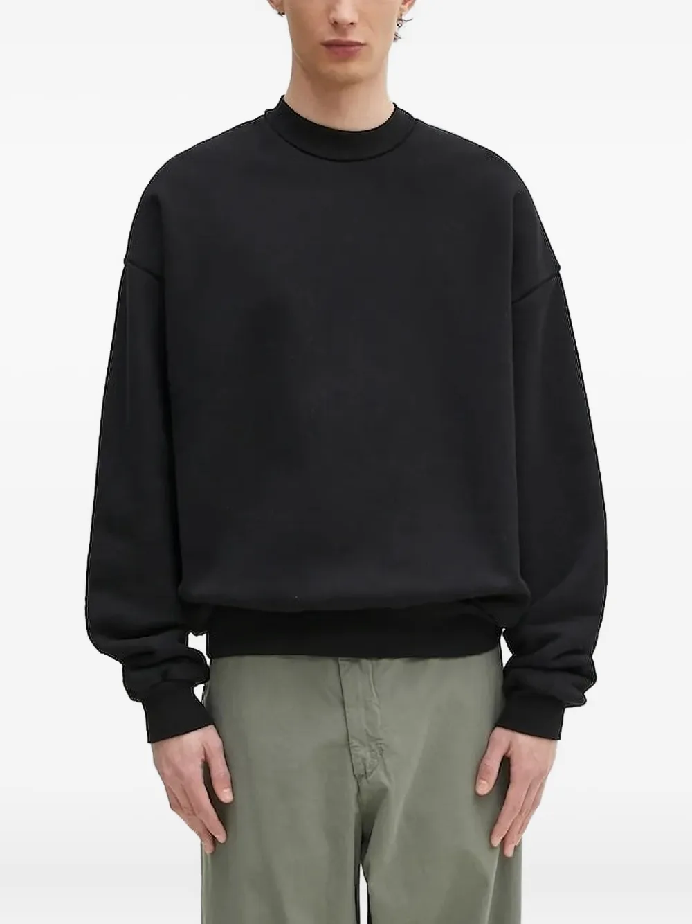 MKI Miyuki Zoku crew-neck logo-embroidered sweatshirt – Black MKI Miyuki Zoku crew-neck logo-embroidered sweatshirt – Black