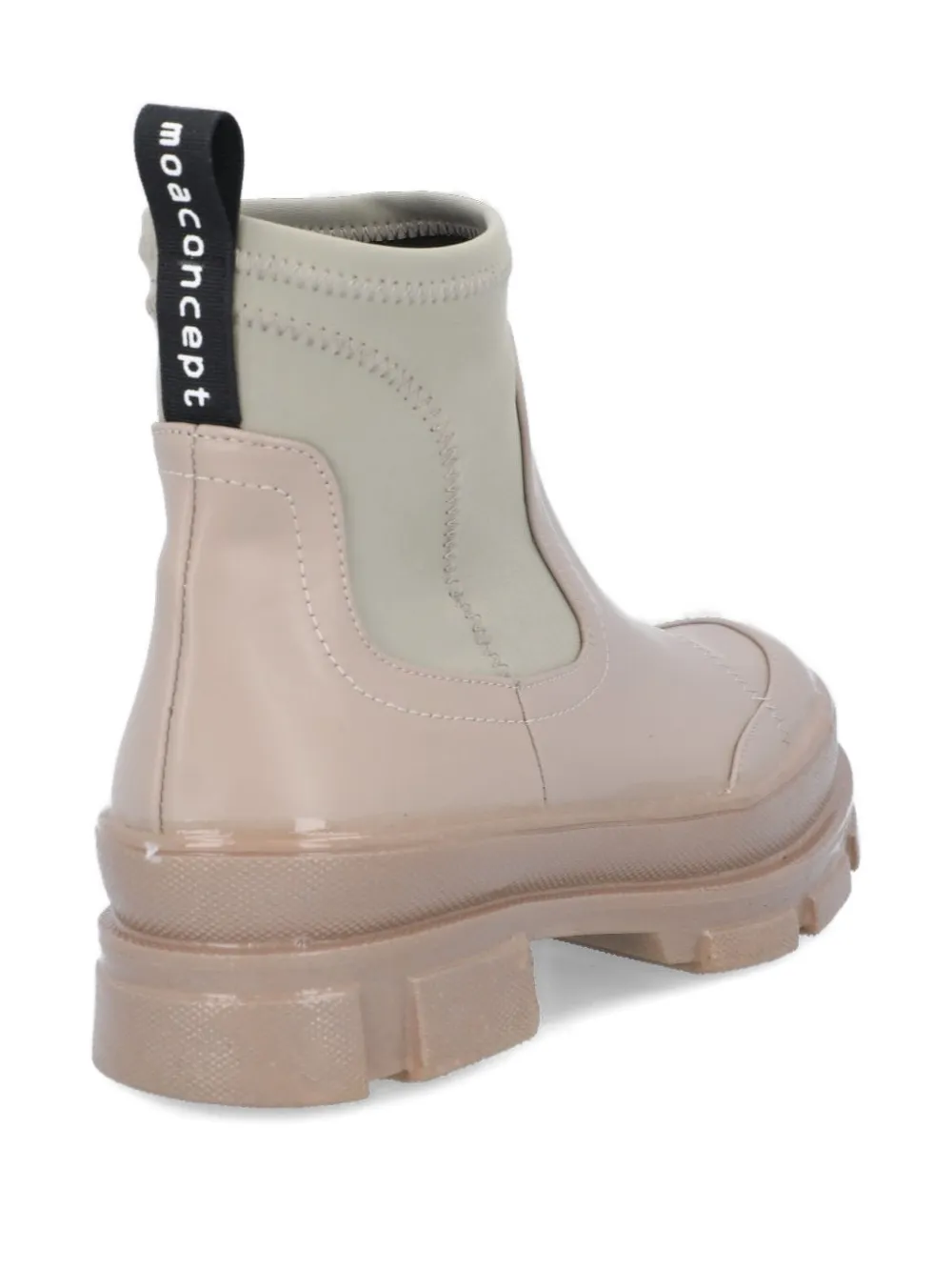 Moa Concept Elastic-panelled Chunky Sole Boots In Pink