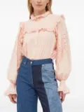 Notes du Nord eyelet-frill blouse - Pink