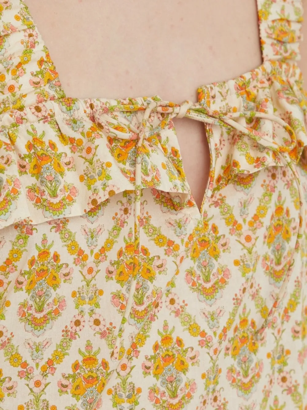 Notes du Nord Mini-jurk met bloemenprint Geel