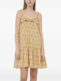 Notes du Nord floral-print cotton mini dress - Yellow