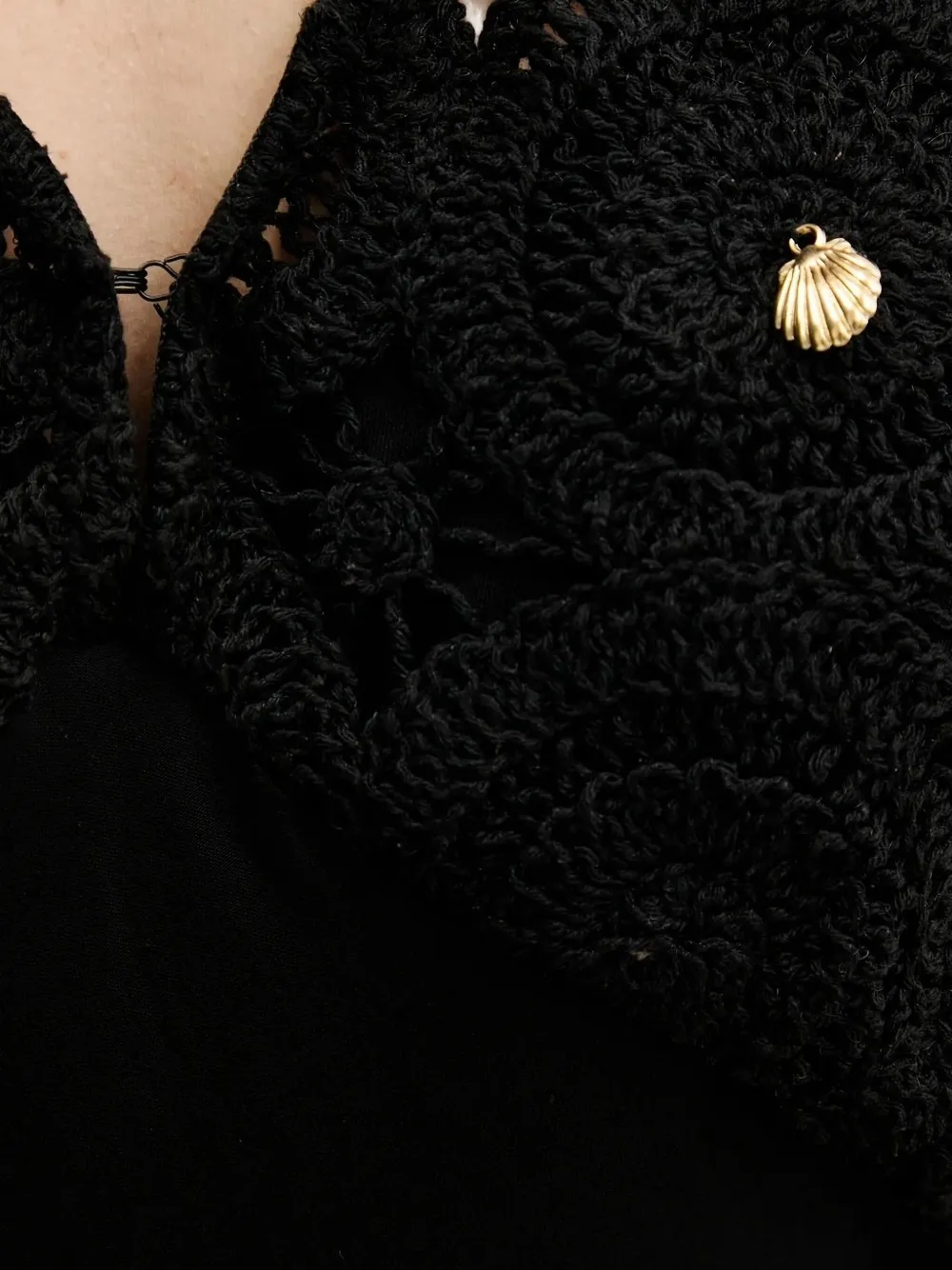 NEVER FULLY DRESSED Gehaakte maxi-jurk Zwart