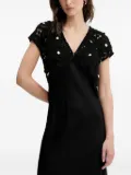NEVER FULLY DRESSED crochet-shell maxi dress - Black