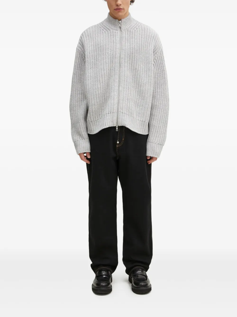 MKI Miyuki Zoku zip-up cardigan - グレー MKI Miyuki Zoku zip-up cardigan - グレー