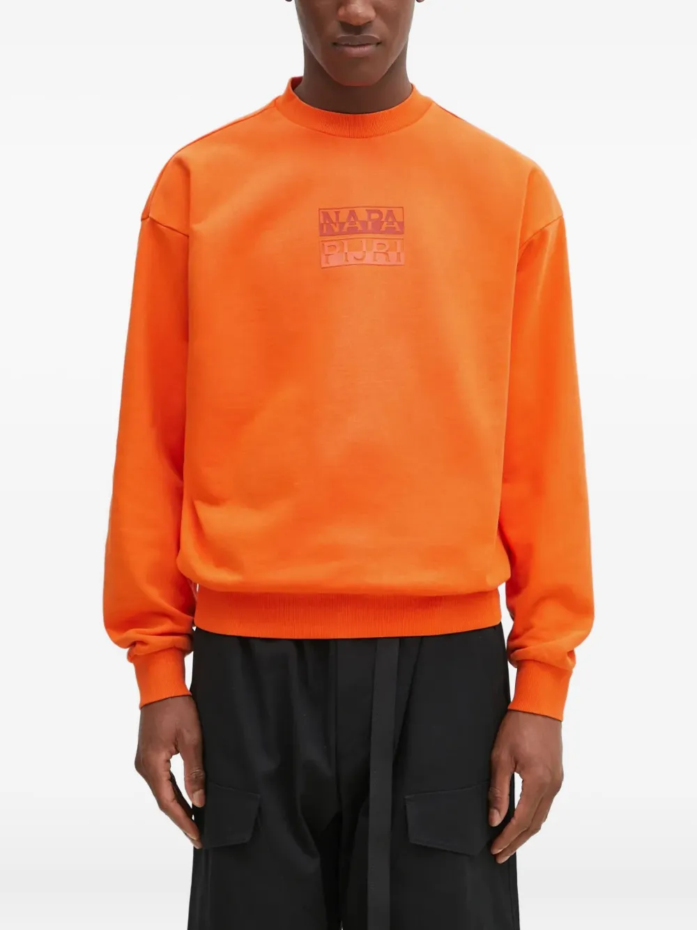 Napapijri Box-logo Sweatshirt In Orange