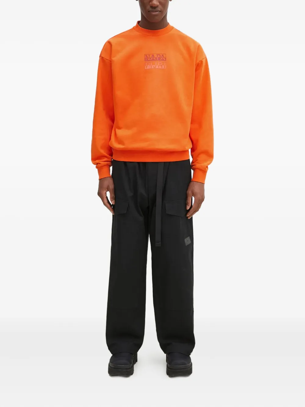 Napapijri Sweater met Box-logo - Oranje