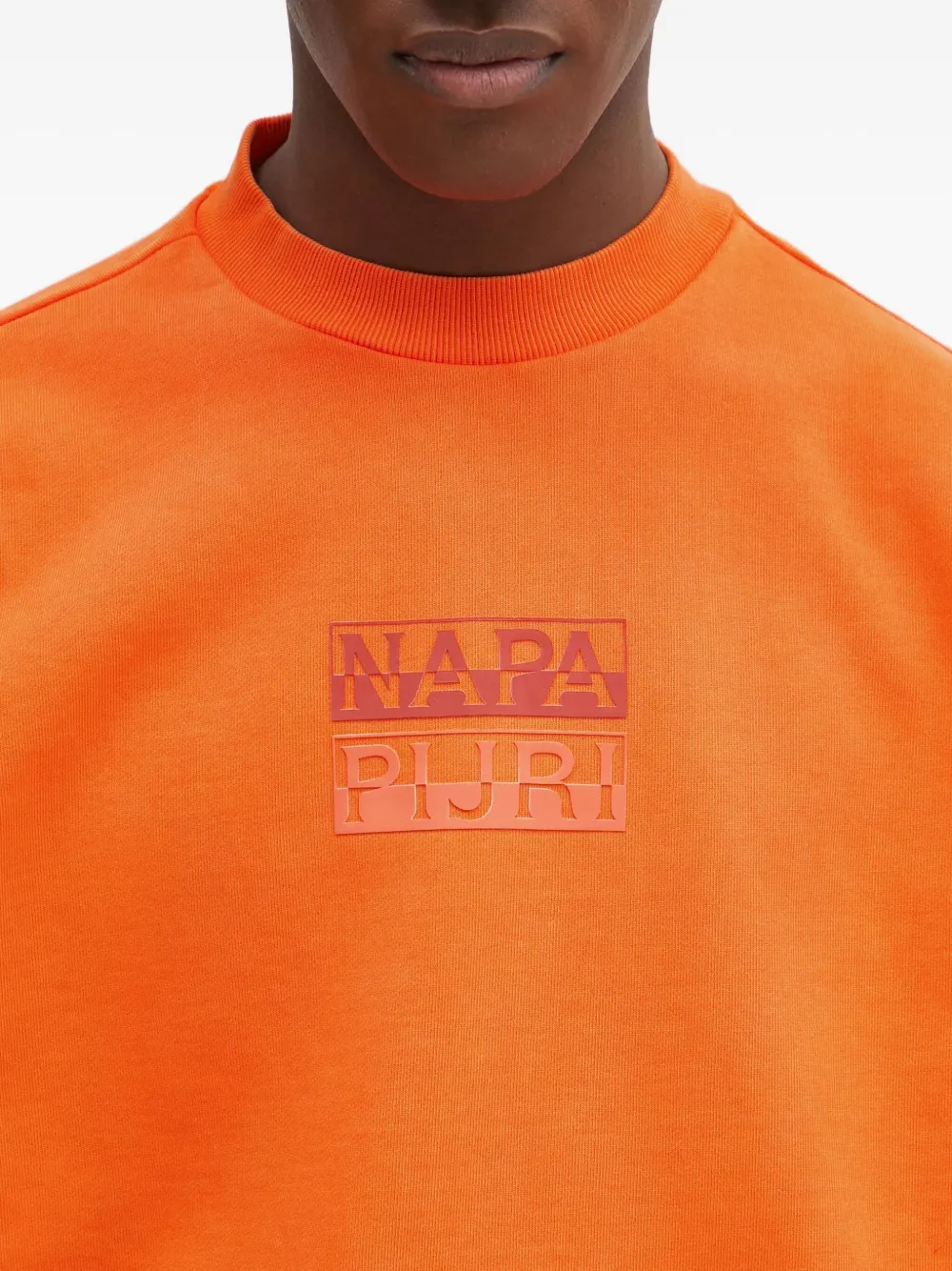 Napapijri Sweater met Box-logo Oranje