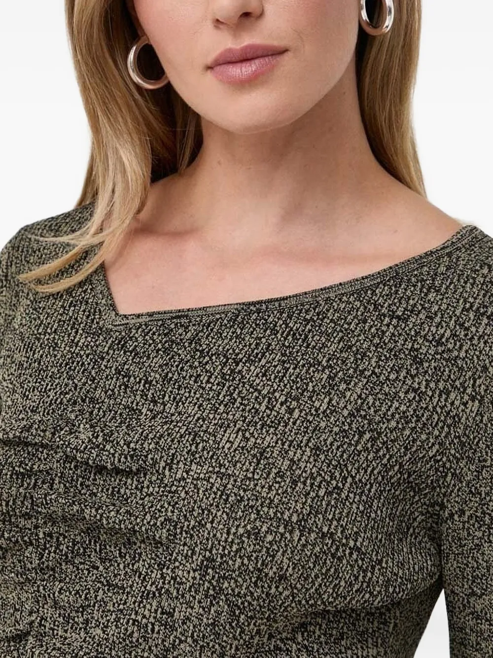 Notes Du Nord Ribbed Asymmetric-neck Knitwear In Gray
