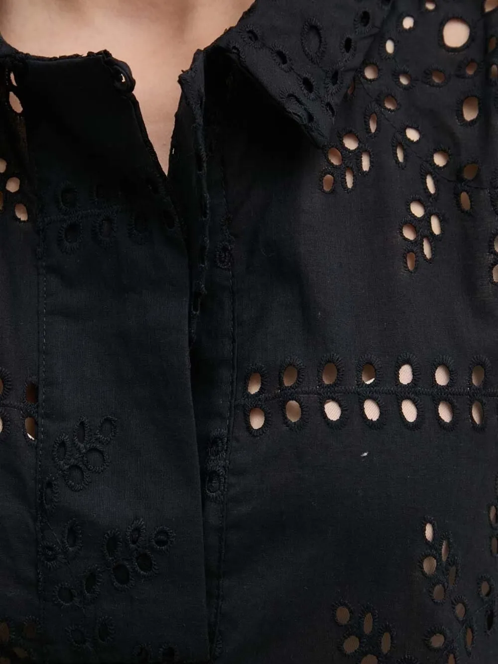 Sandro Ferrone Mouwloze blouse met borduurwerk Zwart