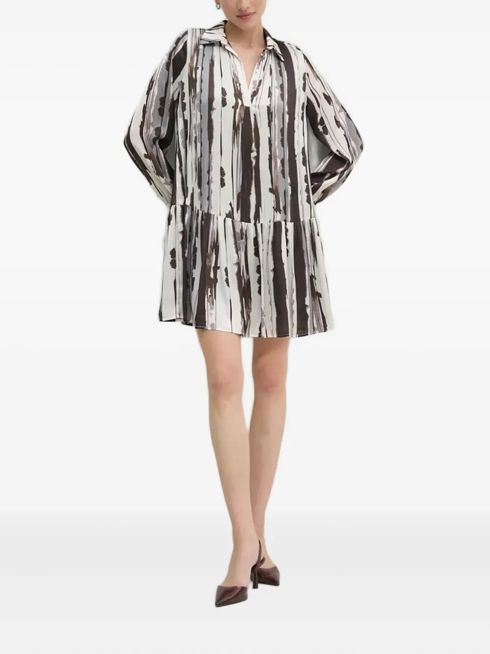 Sandro Ferrone abstract-print mini dress - ホワイト Sandro Ferrone abstract-print mini dress - ホワイト