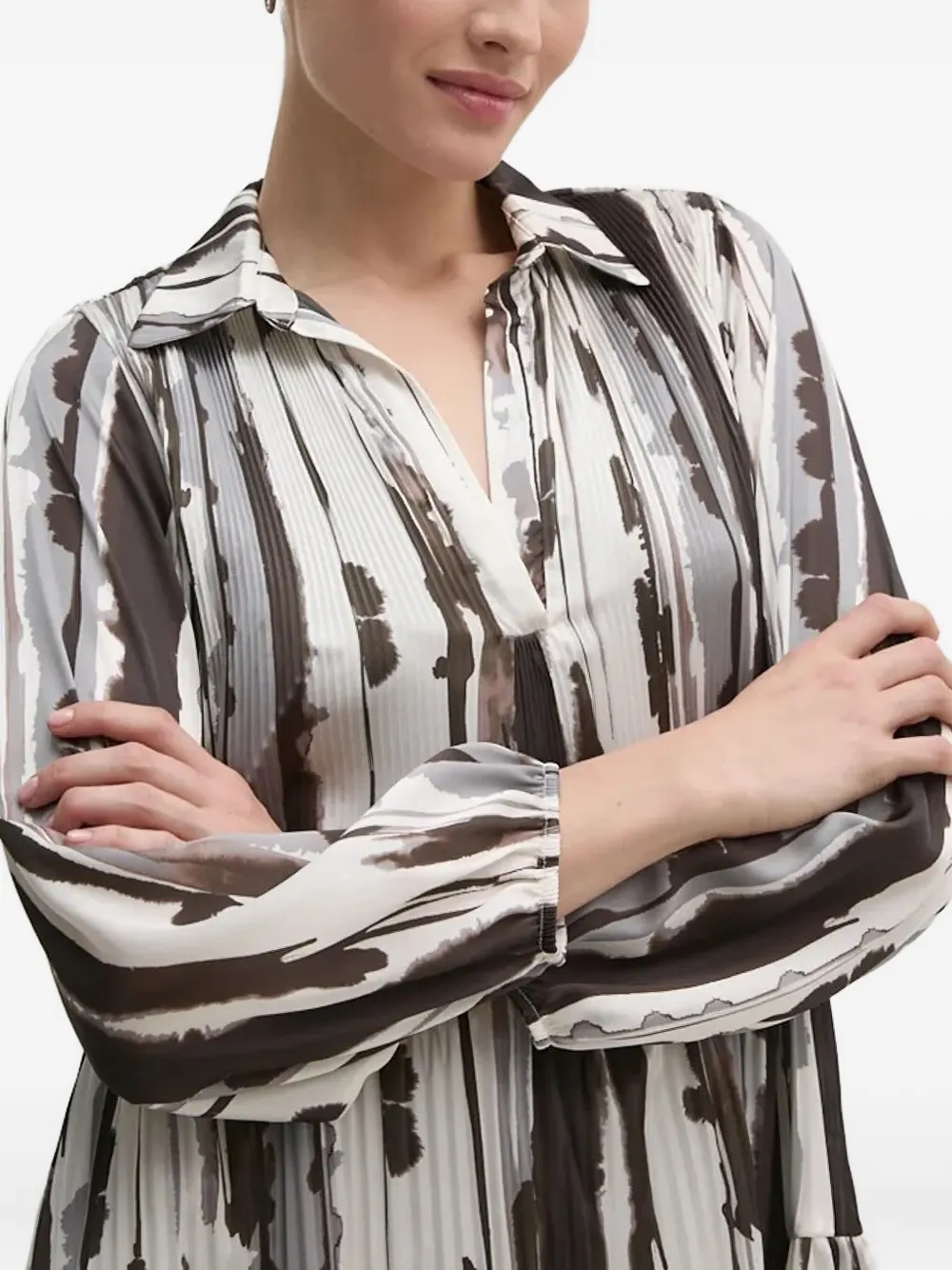 Sandro Ferrone Mini-jurk met abstracte print Wit