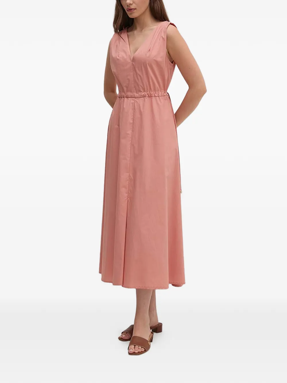 Sandro Ferrone V-neck midi dress - Roze