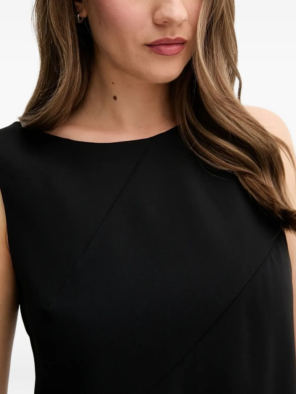 Sandro Ferrone Asymmetric Draped Jumpsuit In Black