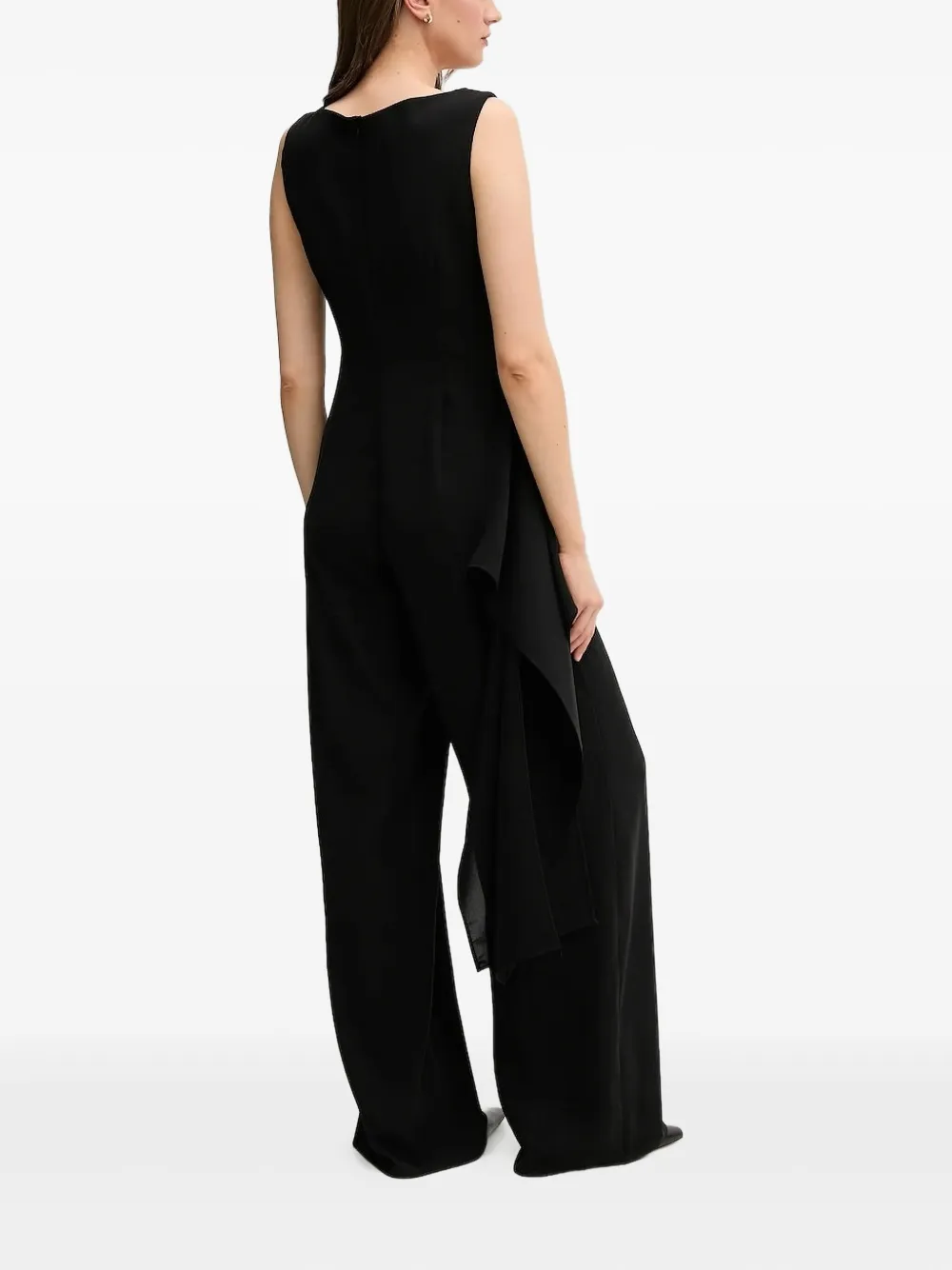 Sandro Ferrone Asymmetrische jumpsuit - Zwart