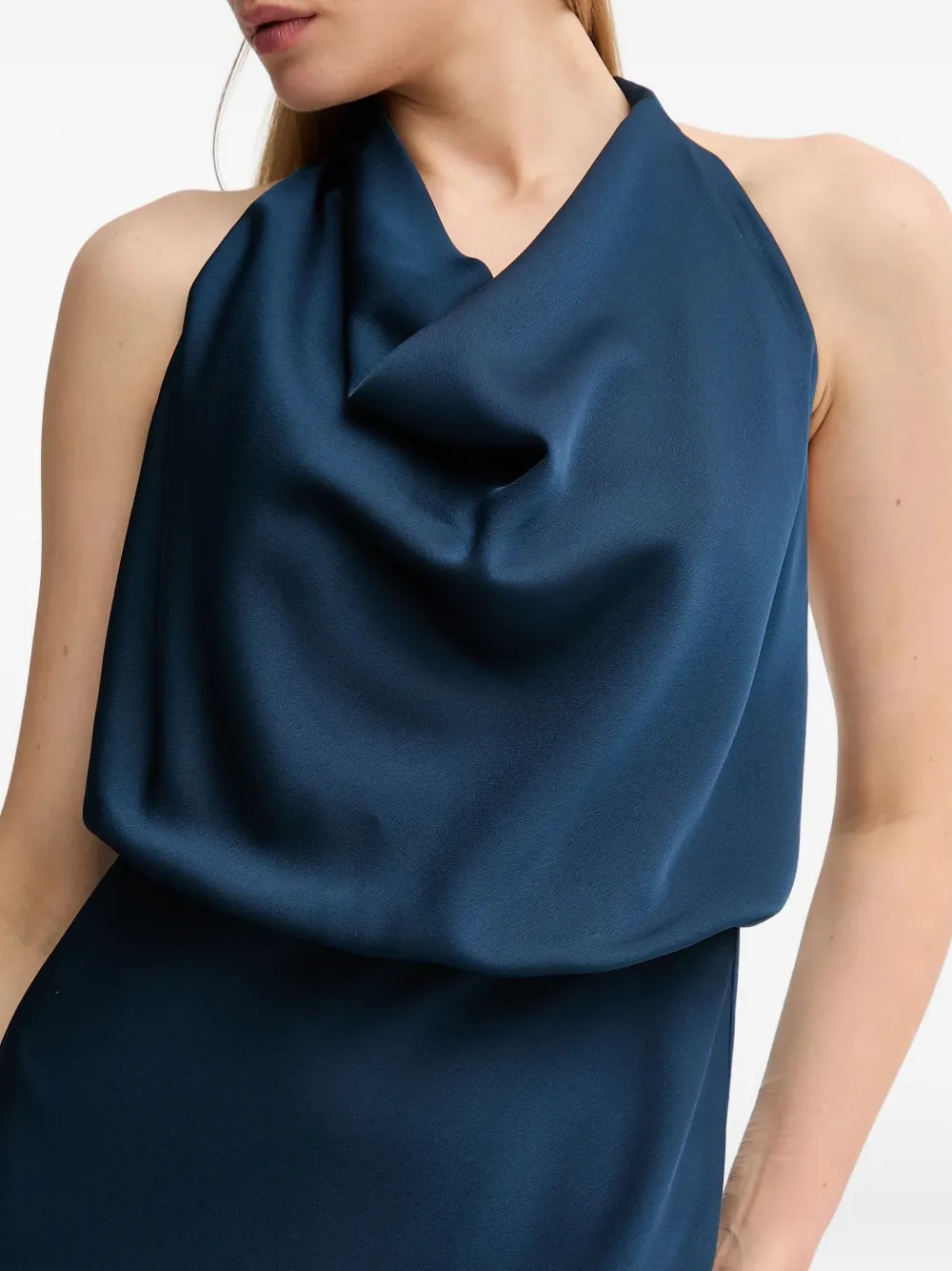 Sandro Ferrone Gedrapeerde halterjurk Blauw