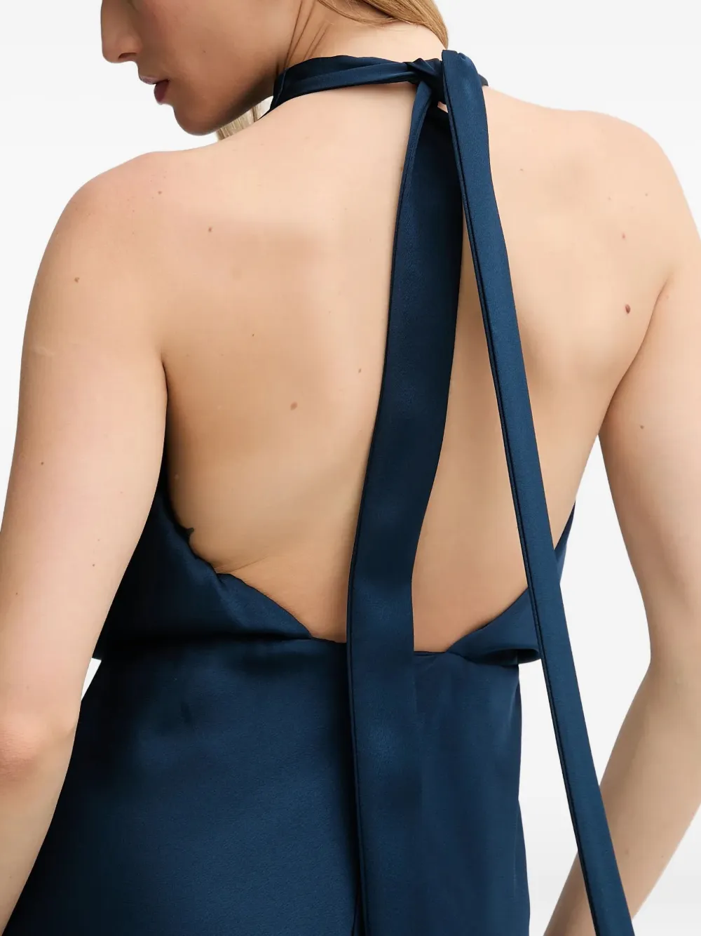 Sandro Ferrone Gedrapeerde halterjurk Blauw