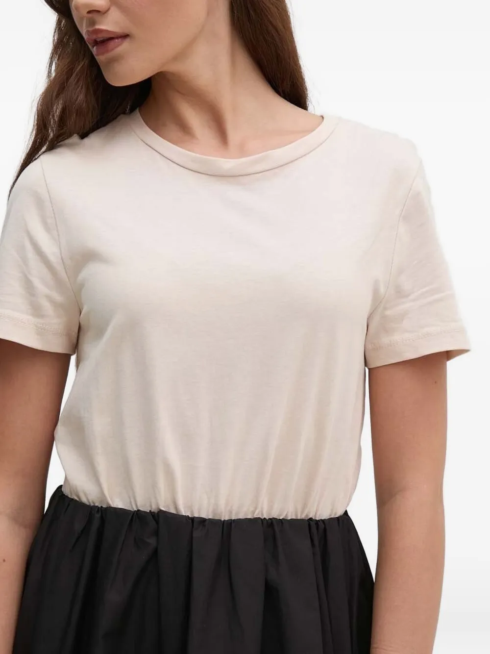 Sandro Ferrone Gesmockte midi-jurk met elastische taille Zwart