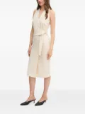 Sandro Ferrone v-neck midi dress - Neutrals