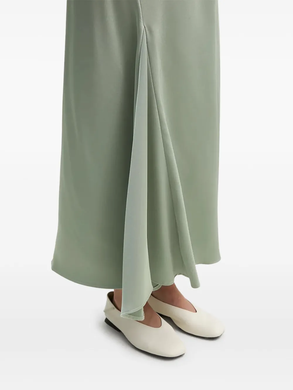 Sandro Ferrone Asymmetric-hem Satin Skirt In Multi