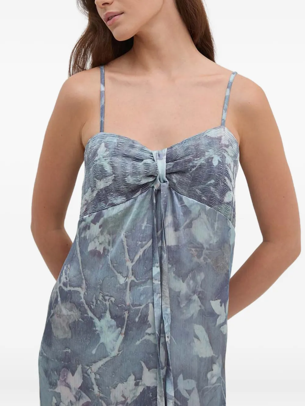 Sandro Ferrone Maxi-jurk met print Blauw